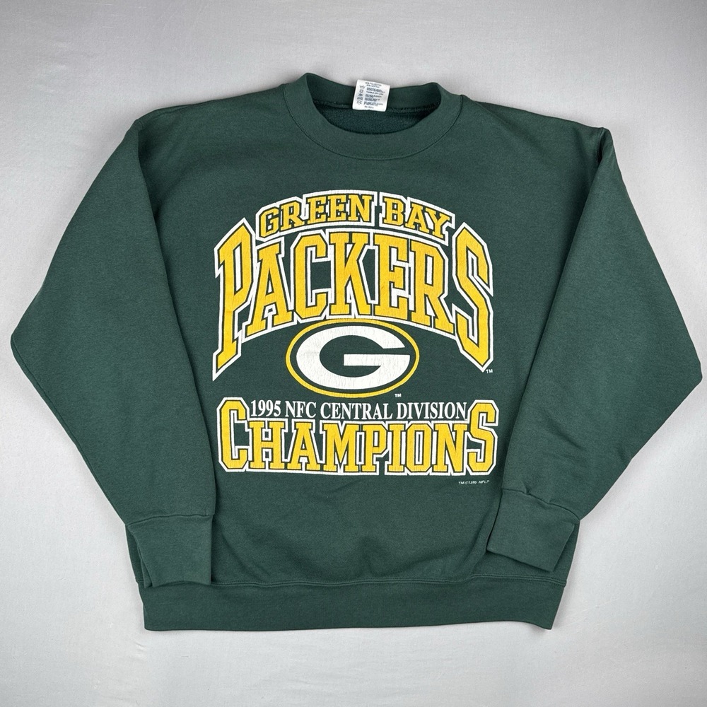Green Bay Packers 1995 NFC Central Division Champions Vintage Sweatshirt L